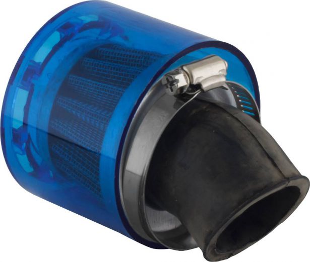 Air Filter - 35mm, Conical, Waterproof, Angled, Yimatzu Brand, Blue - 60A1352BU - PBC75F1