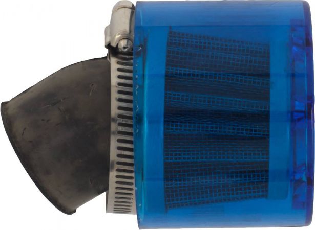 Air Filter - 35mm, Conical, Waterproof, Angled, Yimatzu Brand, Blue - 60A1352BU - PBC75F1