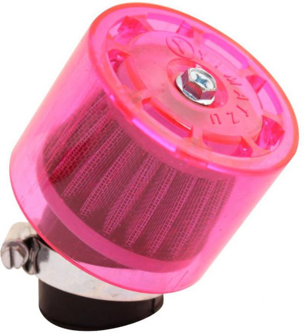 Air Filter - 35mm, Conical, Waterproof, Angled, Yimatzu Brand, Red - 60A1352RD - PBC37F1