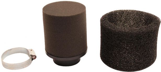 Air Filter - 35mm, Sponge, Straight, Yimatzu Brand, Black - 60A2352BK - PBC81F1