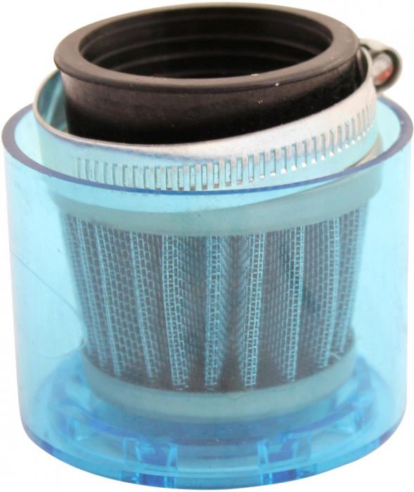 Air Filter - 38mm to 40mm, Conical, Waterproof, Straight, Yimatzu Brand, Blue - 60A1360BU - PBC78F1