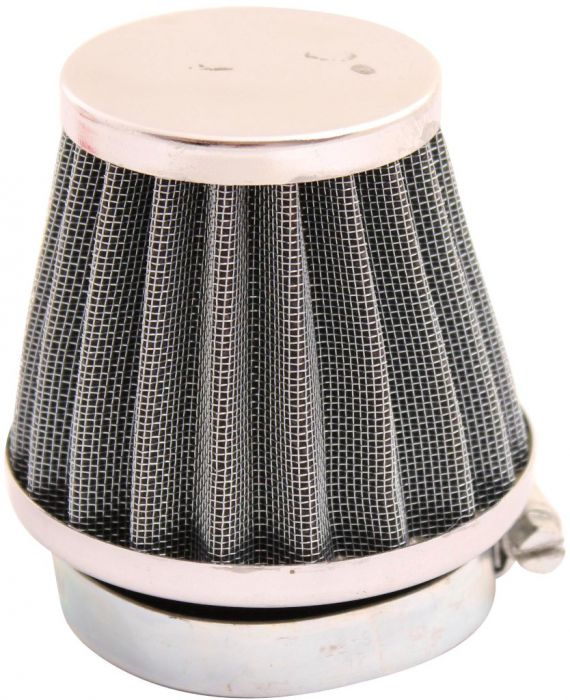 Air Filter - 44mm to 46mm, Conical, Medium Stack (60mm), 2 Stroke, Yimatzu Brand, Chrome - 60P1180CR - PBC42F1