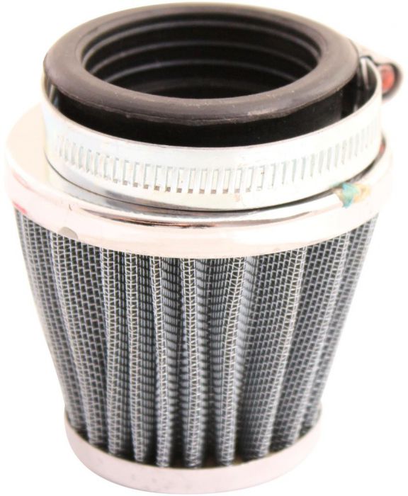 Air Filter - 44mm to 46mm, Conical, Medium Stack (60mm), 2 Stroke, Yimatzu Brand, Chrome - 60P1180CR - PBC42F1