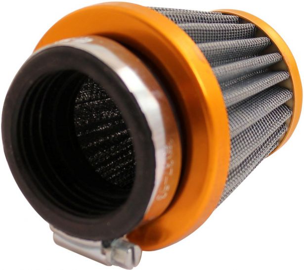 Air Filter - 44mm to 46mm, Conical, Medium Stack (60mm), 2 Stroke, Yimatzu Brand, Gold - 60P1180GD - PBC50F1