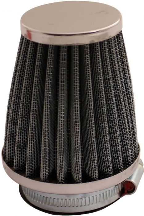 Air Filter - 44mm to 46mm, Conical, Tall Stack (80mm), 2 Stroke, Yimatzu Brand, Chrome - 60P1190CR - PBC58F1