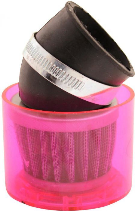 Air Filter - 48mm to 50mm, Conical, Waterproof, Angled, Yimatzu Brand, Red - 60A1392RD - PBC55F1