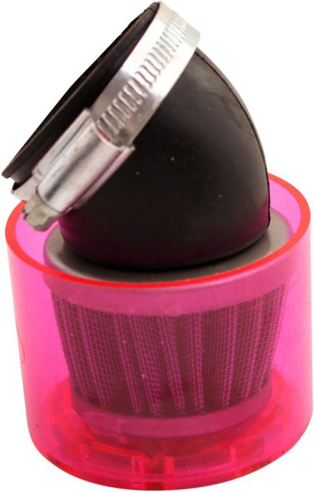 Air Filter - 48mm to 50mm, Conical, Waterproof, Angled, Yimatzu Brand, Red - 60A1392RD - PBC55F1