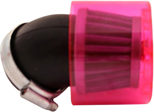 Air Filter - 48mm to 50mm, Conical, Waterproof, Angled, Yimatzu Brand, Red - 60A1392RD - PBC55F1