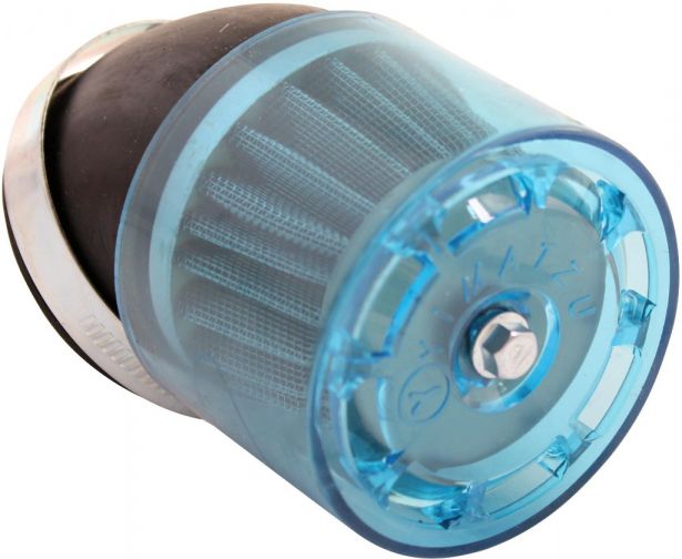Air Filter - 58mm to 60mm, Conical, Waterproof, Angled, Yimatzu Brand, Blue - 60A1402BU - PBC51F1