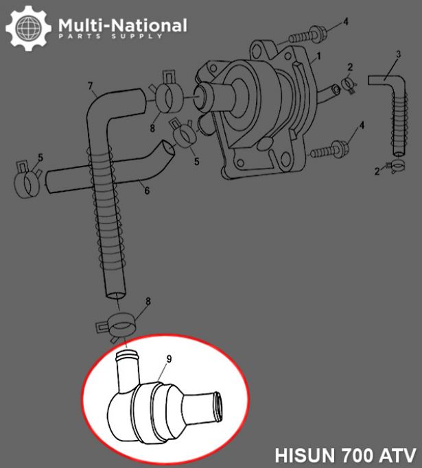 Air Filter Valve Assembly - ATV, Hisun, 500-700cc - 60A4150 - PBC80F1