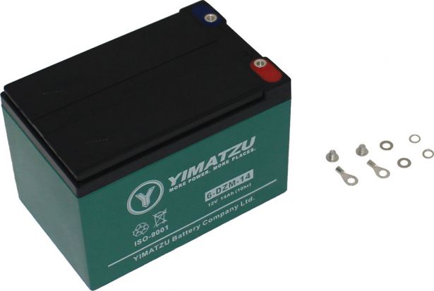Battery - EV12140 / 6-DCM-14 / 6-DZM-14 / 6-FM-14, AGM, 12V 15Ah, Yimatzu, Threaded Terminals - BATEV12014 - PBC131EF1