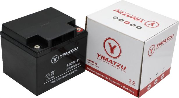 Battery - EV12450 / 6-DCM-45 / 6-DZM-45 / 6-FM-45, Version 2, AGM, 12V 45Ah, Yimatzu 10A3146 - PBCBATEV1245-2F1