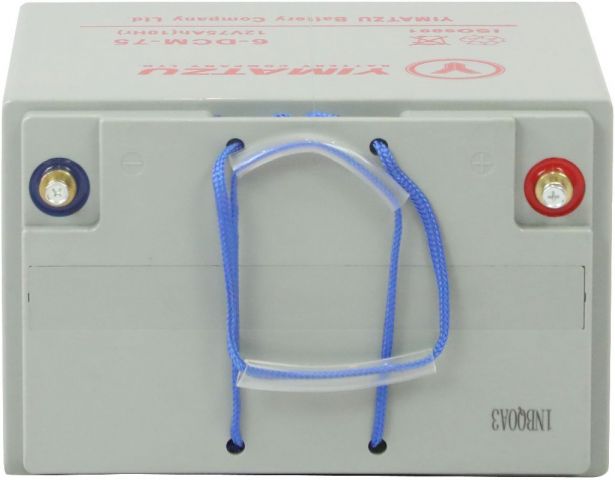 Battery - EV12750 / 6-DCM-75 / 6-DZM-75 / 6-FM-75, Group 24, AGM, 12V 75Ah, Yimatzu, Threaded Terminals - PBCBATEV1F1