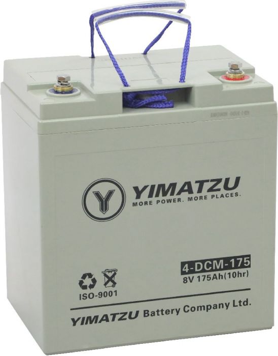 Battery - EV8175 / 4-DCM-175 / 4-EVF-175 / 4-FM-175, Group GC8, AGM, 8V 175Ah, Yimatzu, Threaded Terminals - BATEV08175 - PBC134EF1