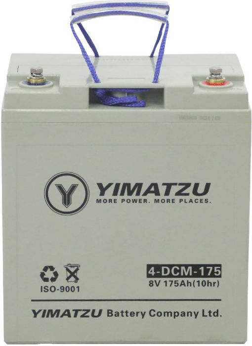 Battery - EV8175 / 4-DCM-175 / 4-EVF-175 / 4-FM-175, Group GC8, AGM, 8V 175Ah, Yimatzu, Threaded Terminals - BATEV08175 - PBC134EF1