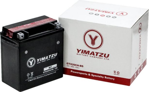 Battery - GTX20CH-BS Yimatzu, AGM, Maintenance Free - PBCBATMF12F1