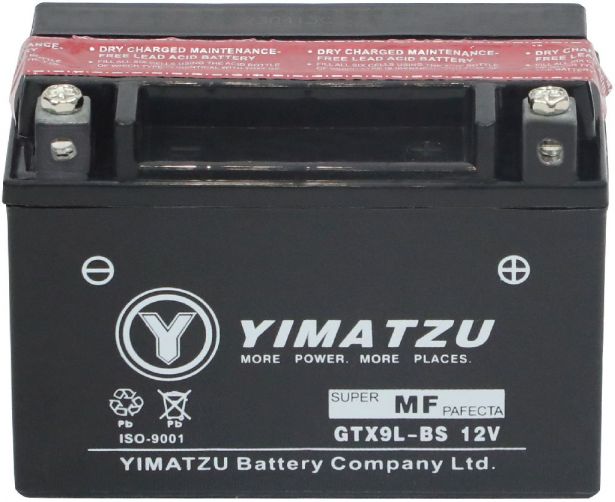 Battery - GTX9L-BS Yimatzu, AGM, Maintenance Free - PBCBATMF1F1