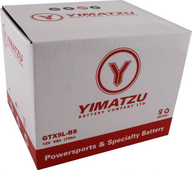 Battery - GTX9L-BS Yimatzu, AGM, Maintenance Free - PBCBATMF1F1