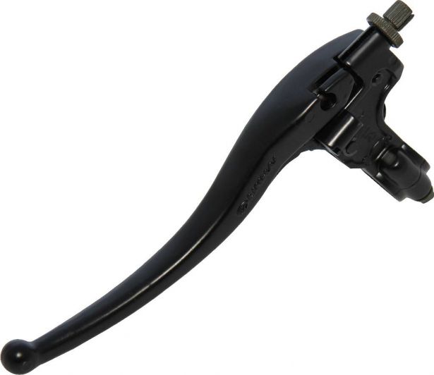 Brake Lever - Right Hand, Aluminum, Black, 150cc to 400cc, ATV, Dirt Bike, 300cc, 2x4, 4x4 and 4x4 IRS - LVR3385BK - PBC2977F1