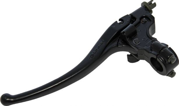 Brake Lever - Right Hand, Aluminum, Black, 150cc to 400cc, ATV, Dirt Bike, 300cc, 2x4, 4x4 and 4x4 IRS - LVR3385BK - PBC2977F1