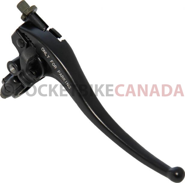 Brake Lever - Right Hand, Aluminum, Black, 150cc to 400cc, ATV, Dirt Bike, 300cc, 2x4, 4x4 and 4x4 IRS - LVR3385BK - PBC2977F1