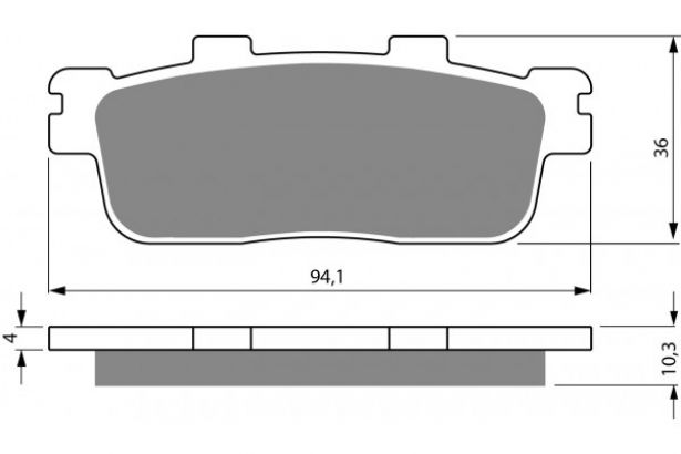 Brake Pads - FA427, 50cc to 250cc - 90A1018 - PBC766F1