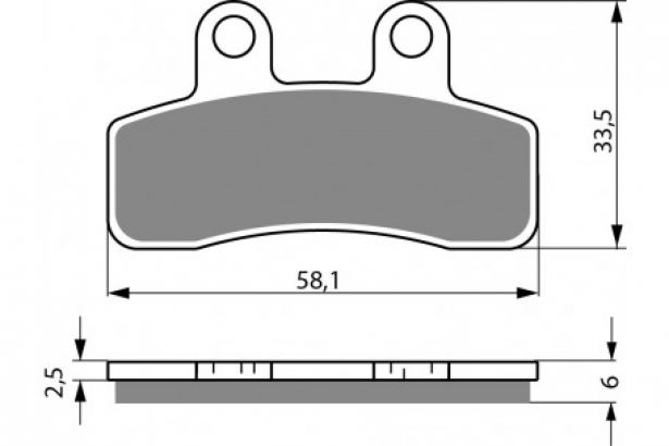 Brake Pads - FA448, 50cc to 250cc - 90A1006 - PBC702F1