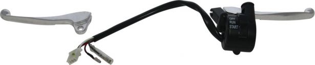 Brake & Clutch Lever Set - Yamaha PW50, Throttle Housing and Control Switch - LVR4000 - PBC2970F1