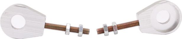 Chain Tensioners - Chain Adjuster, Silver, CNC Machined, 50cc to 250cc, 2 pcs - 70A9720SV - PBC1163F1
