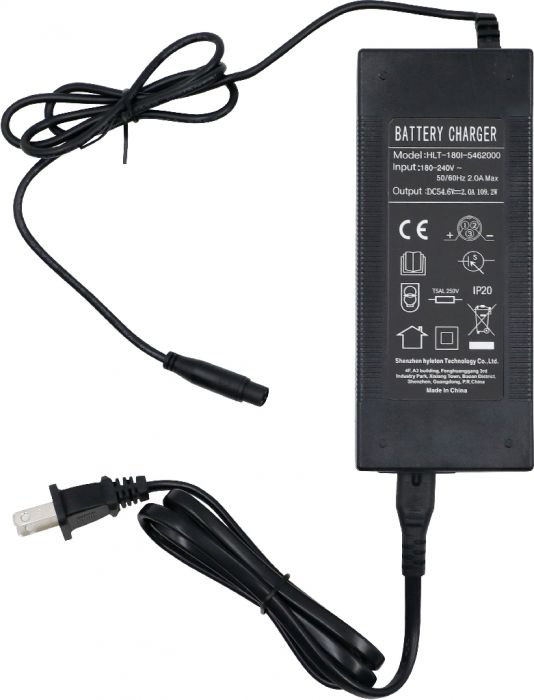 Charger - 48V, 2A, Lithium Ion, UL/CUL, SHOK Scooters Graviton - CHG4820TG - PBC1562EF1