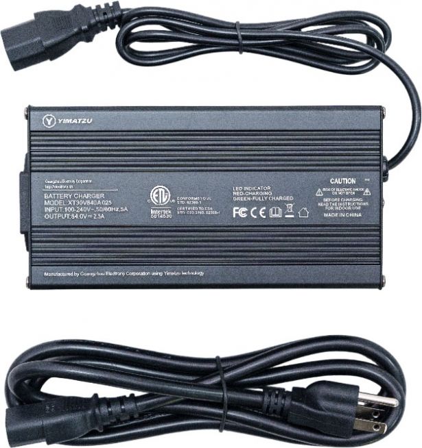 Charger - 84V, 2.5A, C13 Plug with Universal T-Prong, Yimatzu - CHG8425YTS - PBC1574EF1