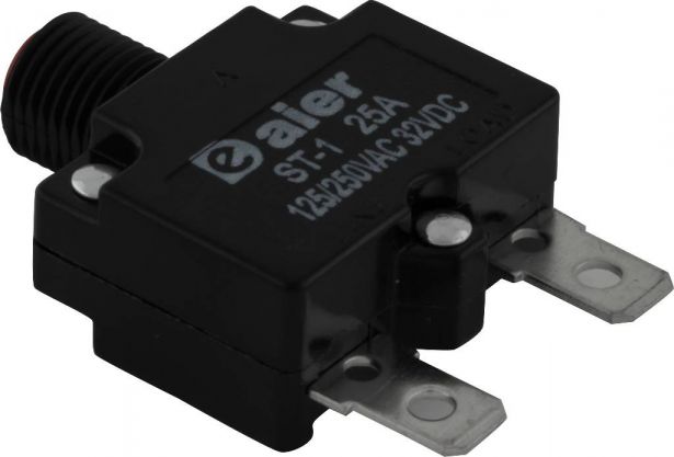 Circuit Breaker - Push Button, 25A, ST-1, 125/250VAC, 32VDC - 60A9525 - PBC2212F1