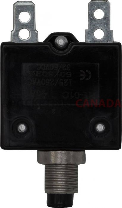 Circuit Breaker - Push Button, 45A, HT-01C, 125/250VAC, 32/50VDC - 60A9745 - PBC2028F1