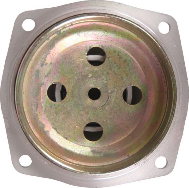 Clutch - Clutch Bell with Chain Cover, M8 & M10, Chrome - 30A4110 - PBC1293F1