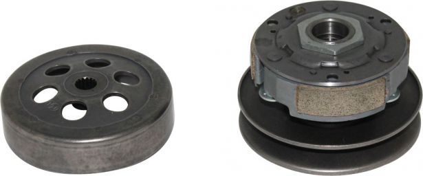 Clutch - Drive Pulley with Clutch Bell, Yamaha, 125cc, 16 Spline - 30A3708 - PBC1235F1