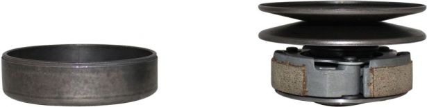 Clutch - Drive Pulley with Clutch Bell, Yamaha, 125cc, 16 Spline - 30A3708 - PBC1235F1