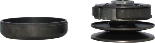Clutch - Drive Pulley with Clutch Bell, Yamaha, 50cc, 2 Stroke, 16 Spline - 30A3704 - PBC1242F1