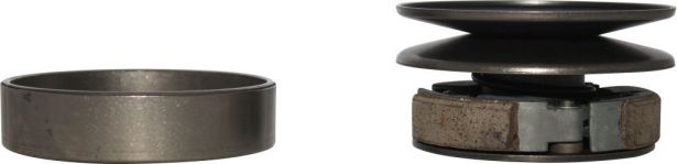 Clutch - Drive Pulley with Clutch Bell, Yamaha, MIO 110, 16 Spline - 30A3707 - PBC1260F1