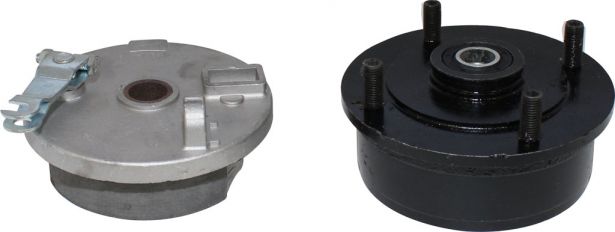 Drum Brake Assembly - 4 Bolt, M10, Left Side - 90A5125 - PBC738F1