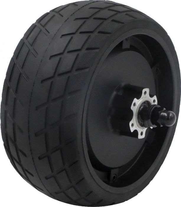 Electric Motor & Wheel Assembly - 48V, 800W, SHOK Scooters Graviton - PBC10SF1