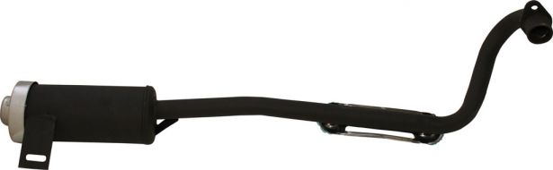 Exhaust Tube and Muffler - Exhaust Pipe and Muffler, Exhaust Manifold, 50cc to 125cc, ATV - 70A5800BK - PBC2460F1