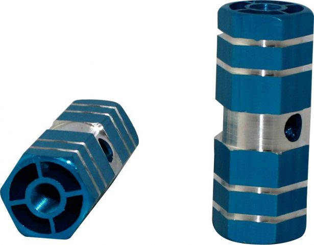 Foot Pegs - Dirt Bike, Blue, CNC Machined Lightweight (2 pcs) - 40D5060BU - PBC657F1