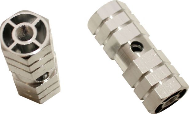 Foot Pegs - Dirt Bike, Silver, CNC Machined Lightweight (2 pcs) - 40D5060SV - PBC453F1