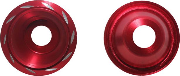 Fork Cups - CNC, Red, 2pcs - 40D4800RD - PBC483F1