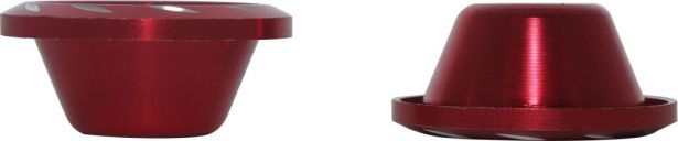 Fork Cups - CNC, Red, 2pcs - 40D4800RD - PBC483F1