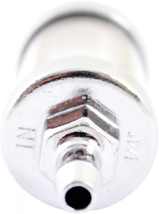 Fuel Filter - Aluminum, CNC, Transparent Fluid Window, Chrome Silver - 20A5250SV - PBC2582F1