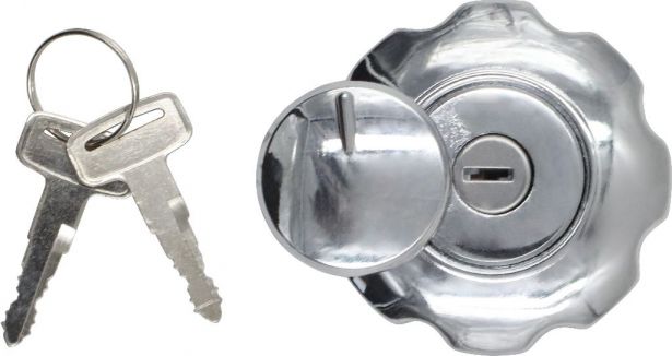 Fuel Tank Cap - Metal, Locking, ATV, 300cc, 550cc Bandito 300 - PBC20139FF1