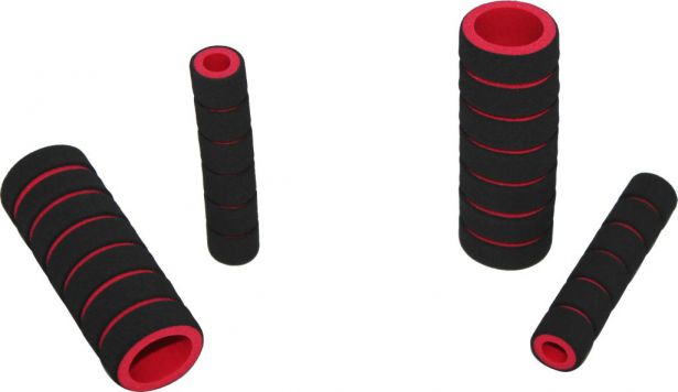 Hand Grips - Foam, Red, 4pc Set - 70D1700RD - PBC2784F1