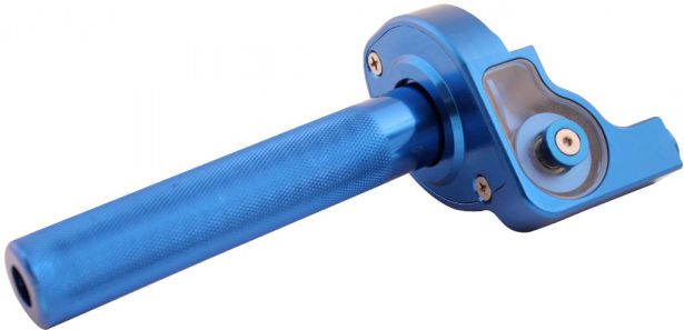 Throttle Lever - Twist Grip, CNC, 90cc to 250cc, Dirt Bike, Yimatzu Brand, Blue - 70A3250BU - PBC2736F1