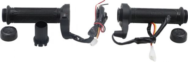 Heated Grips - Universal 22mm/27mm, 3-Stage, Dual Cable Twist Throttle - PBC630F1